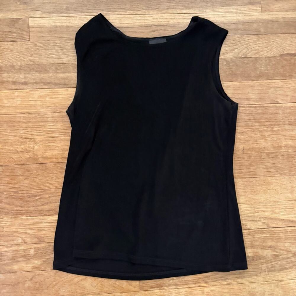 Cityknits black jersey camisole tank top shirt top size small S
b57